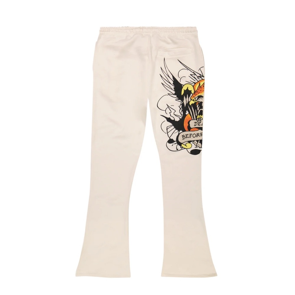 Ed Hardy White Graphic Track Pants